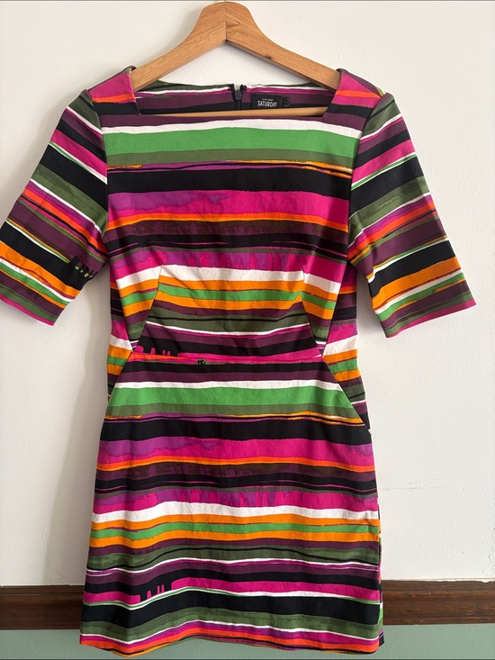 kate spade Dresses & Skirts - Kate Spade Saturday Sunset Striped Sheath Square Womens Dress with Pockets